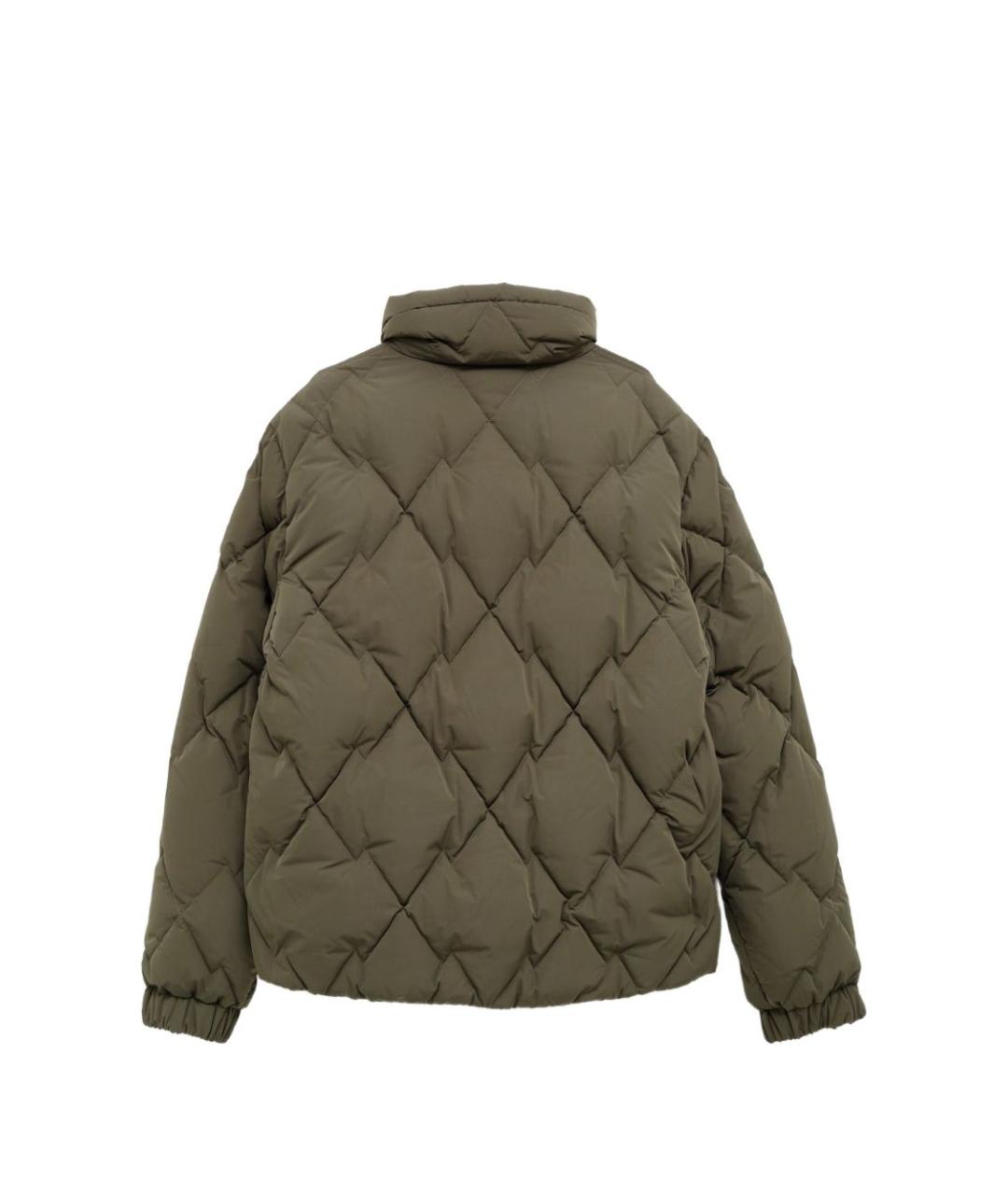 MONCLER GRENOBLE Хаки хлопковый пуховик, фото 2
