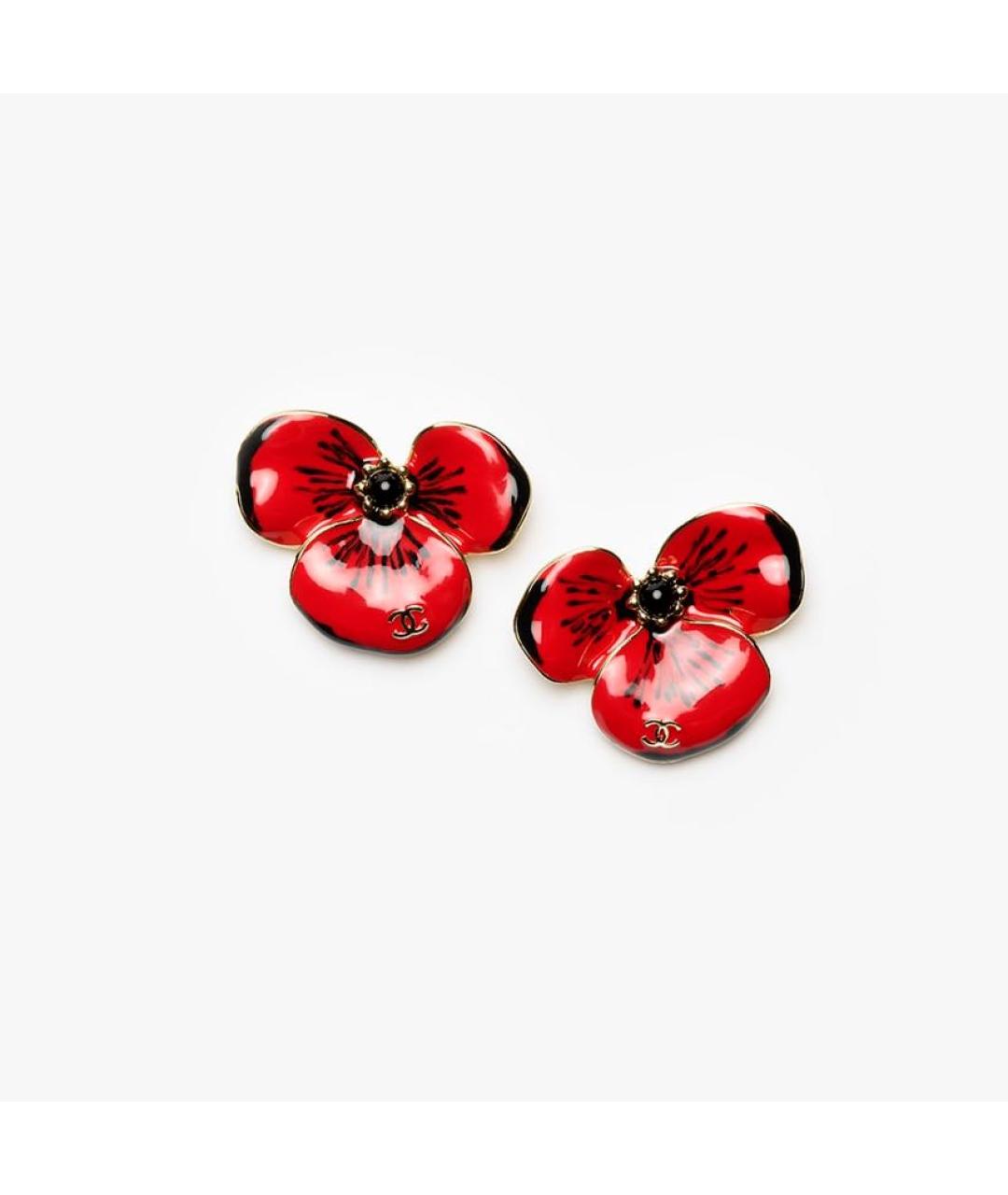 CHANEL Красные серьги, фото 5