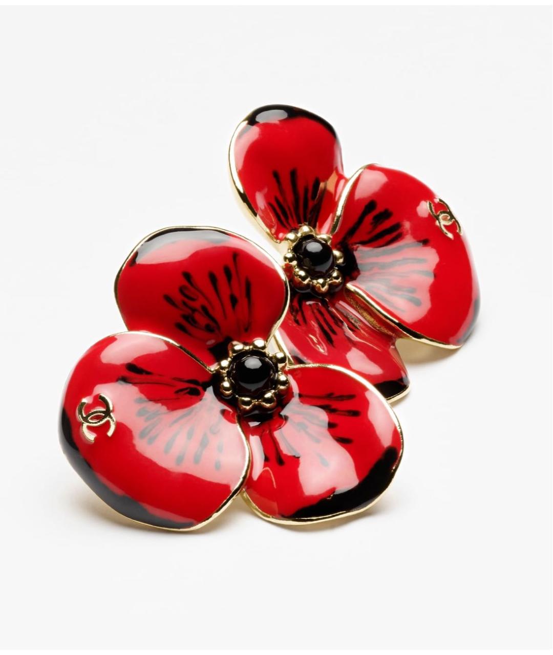 CHANEL Красные серьги, фото 4
