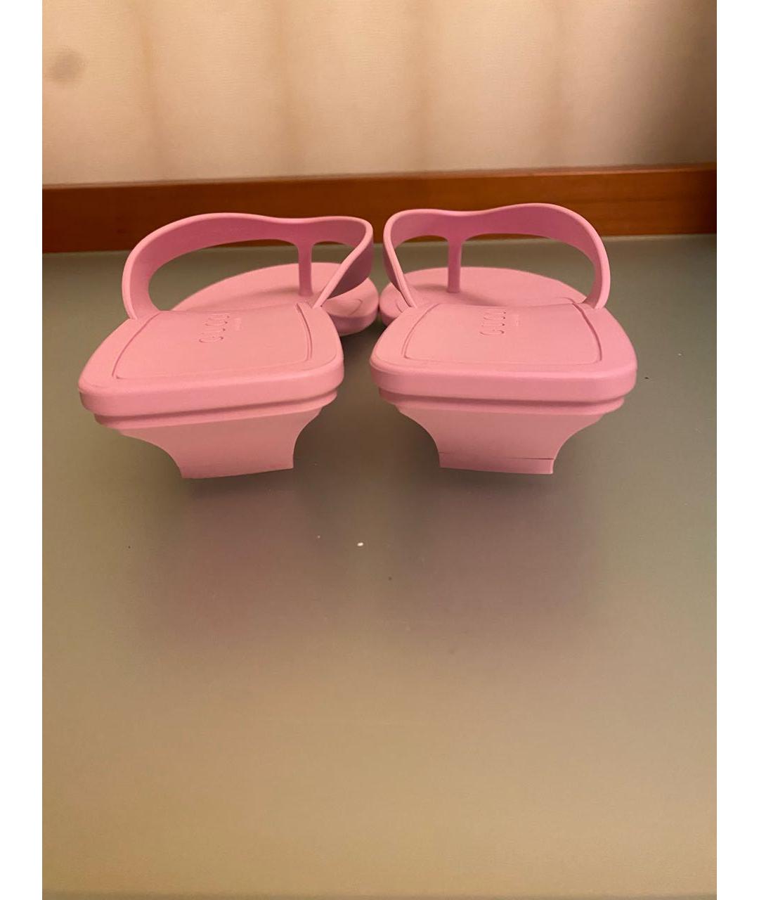 GUCCI Розовые резиновые мюли, фото 4
