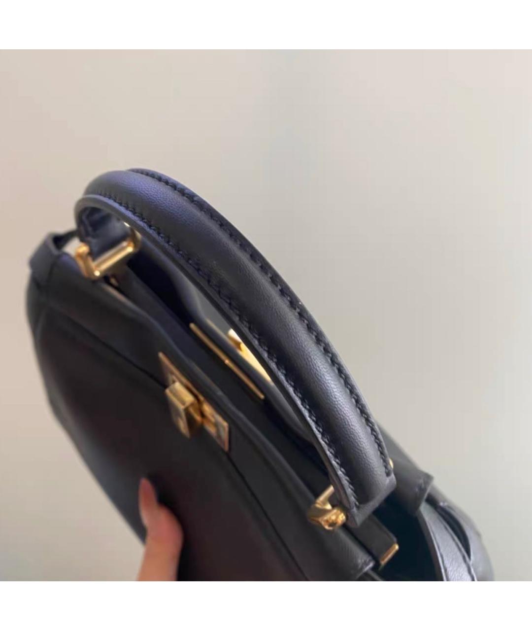 FENDI Черная кожаная сумка через плечо, фото 3