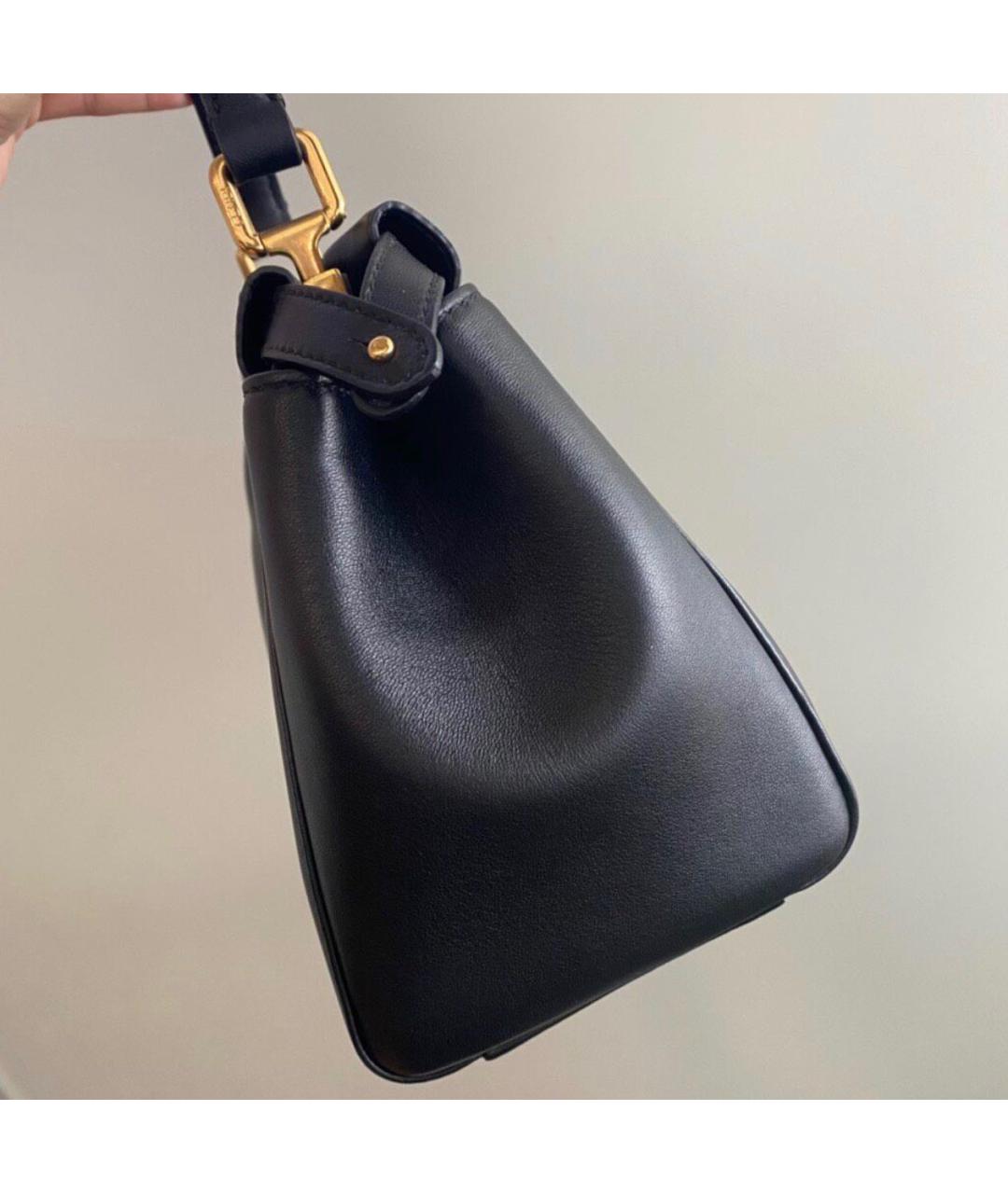 FENDI Черная кожаная сумка через плечо, фото 6