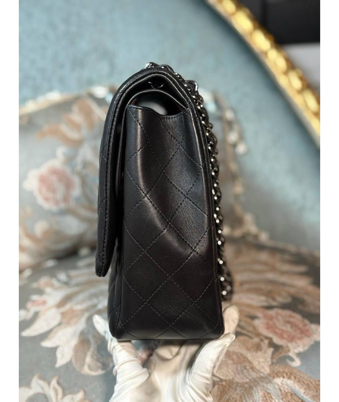 CHANEL Черная кожаная сумка через плечо, фото 6
