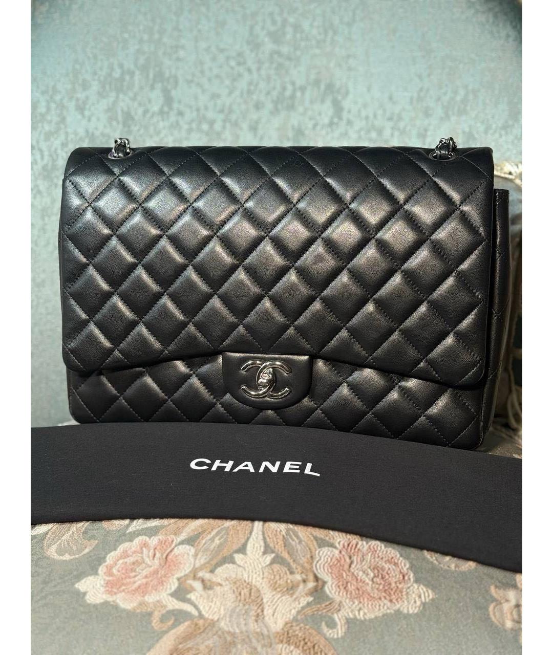 CHANEL Черная кожаная сумка через плечо, фото 2