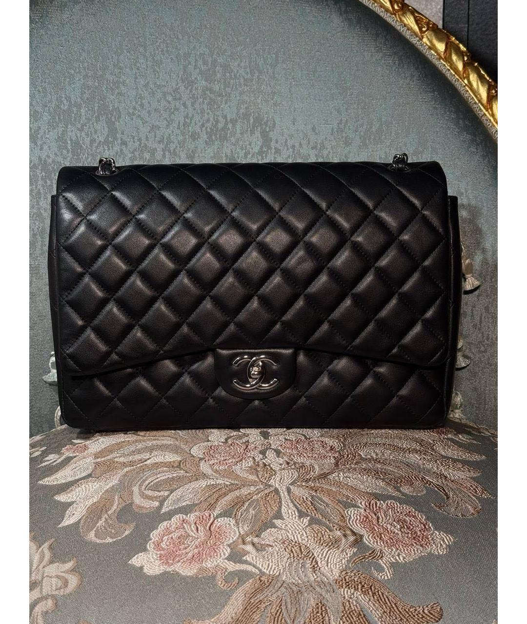 CHANEL Черная кожаная сумка через плечо, фото 3