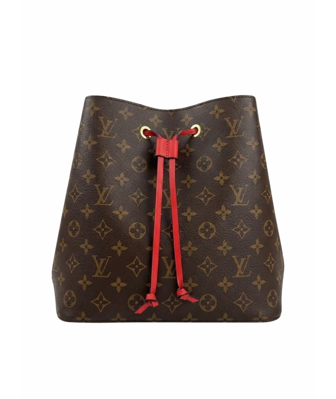 LOUIS VUITTON Красная сумка тоут из канвы, фото 1