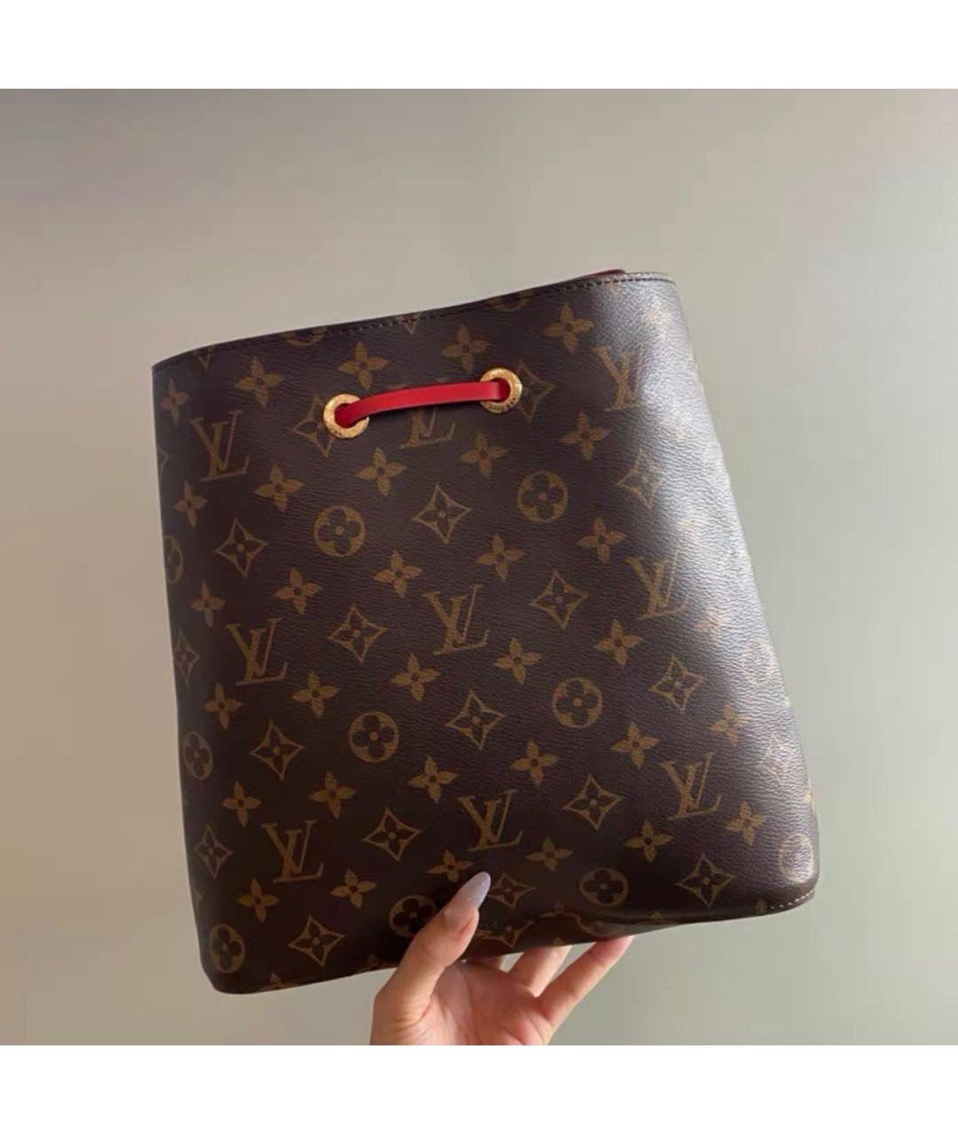 LOUIS VUITTON Красная сумка тоут из канвы, фото 2