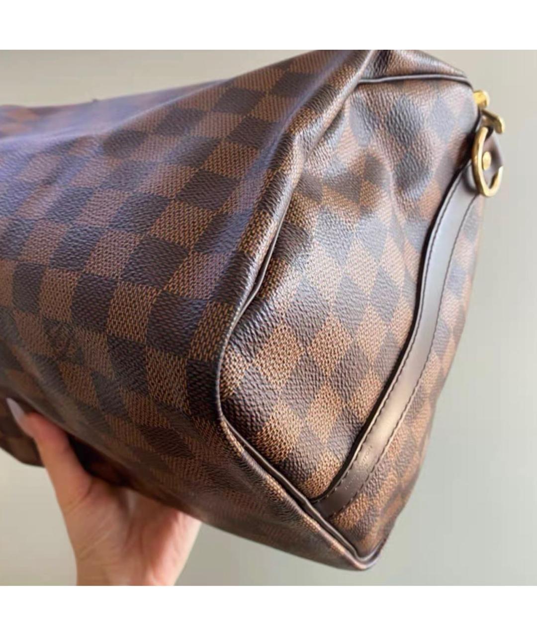 LOUIS VUITTON Коричневая сумка тоут из канвы, фото 5