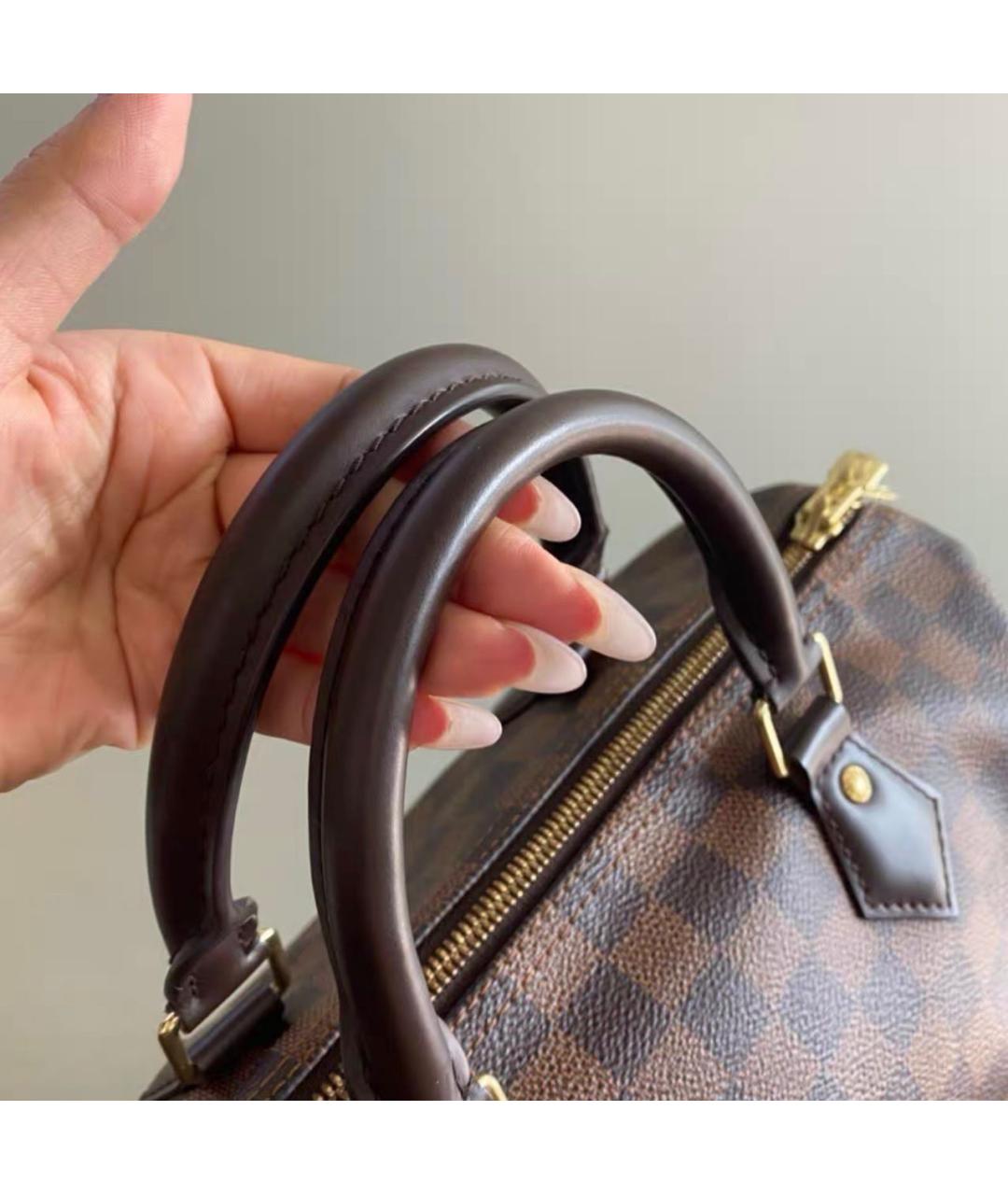 LOUIS VUITTON Коричневая сумка тоут из канвы, фото 3