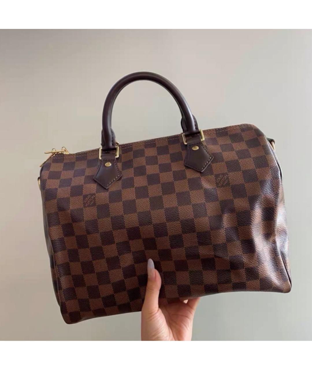 LOUIS VUITTON Коричневая сумка тоут из канвы, фото 2