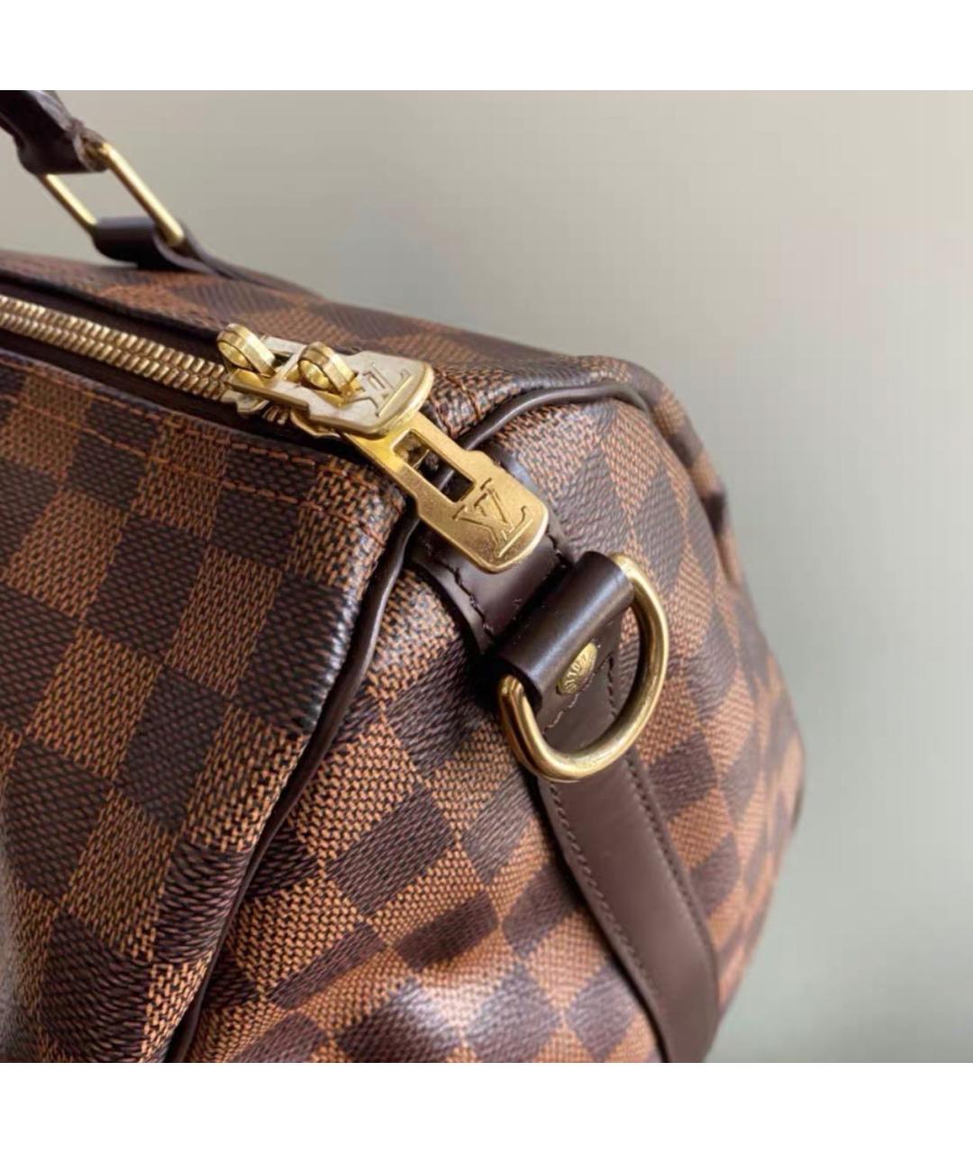 LOUIS VUITTON Коричневая сумка тоут из канвы, фото 4