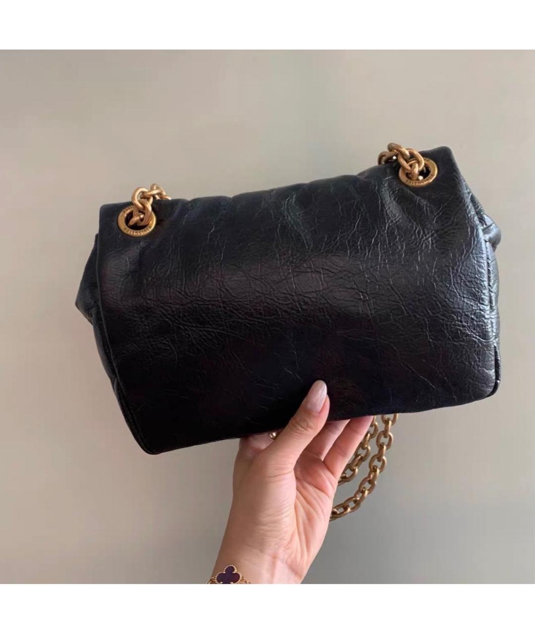BALENCIAGA Черная кожаная сумка через плечо, фото 2