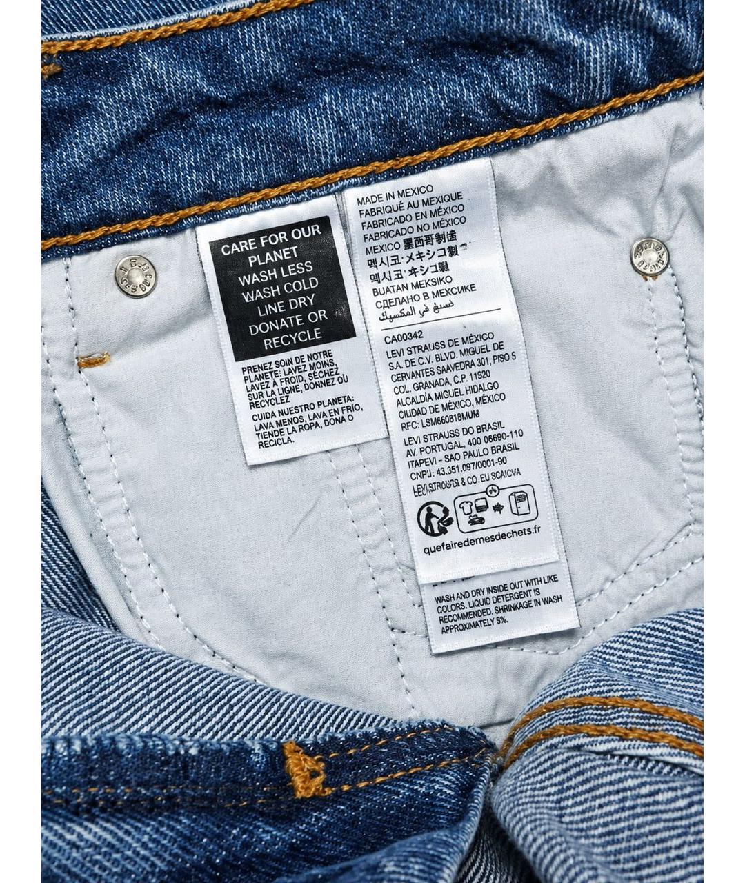 LEVI'S Синие хлопковые джинсы клеш, фото 6