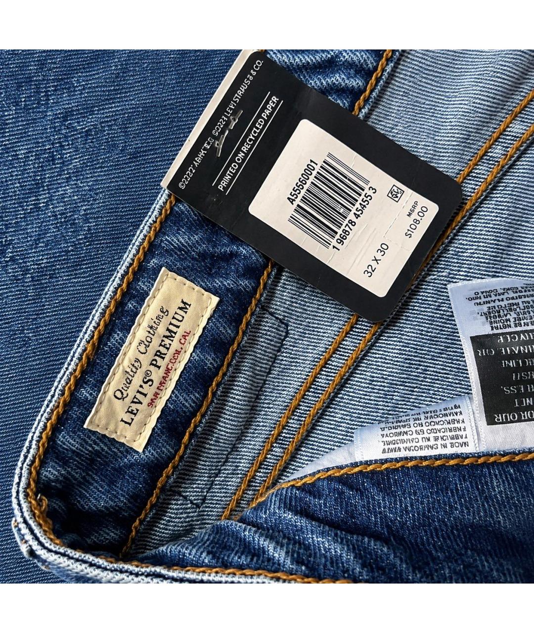 LEVI'S Синие хлопковые джинсы клеш, фото 4