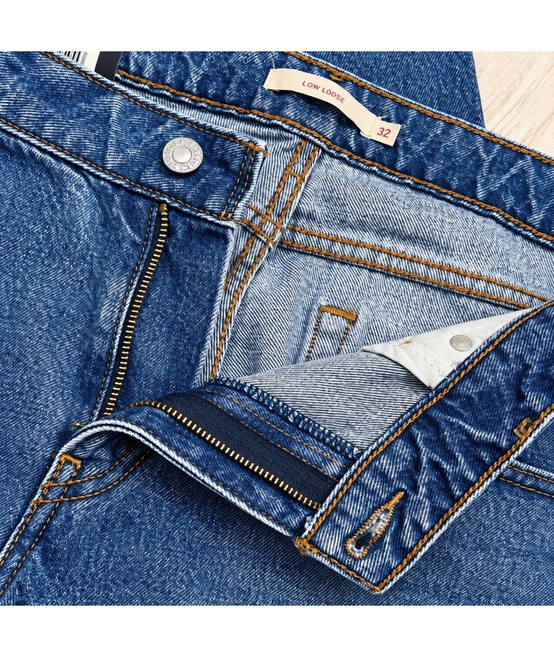 LEVI'S Синие хлопковые джинсы клеш, фото 8