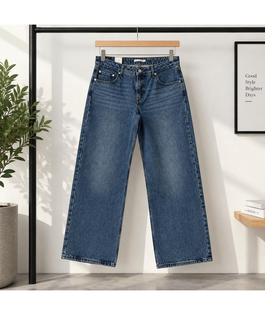 LEVI'S Синие хлопковые джинсы клеш, фото 2