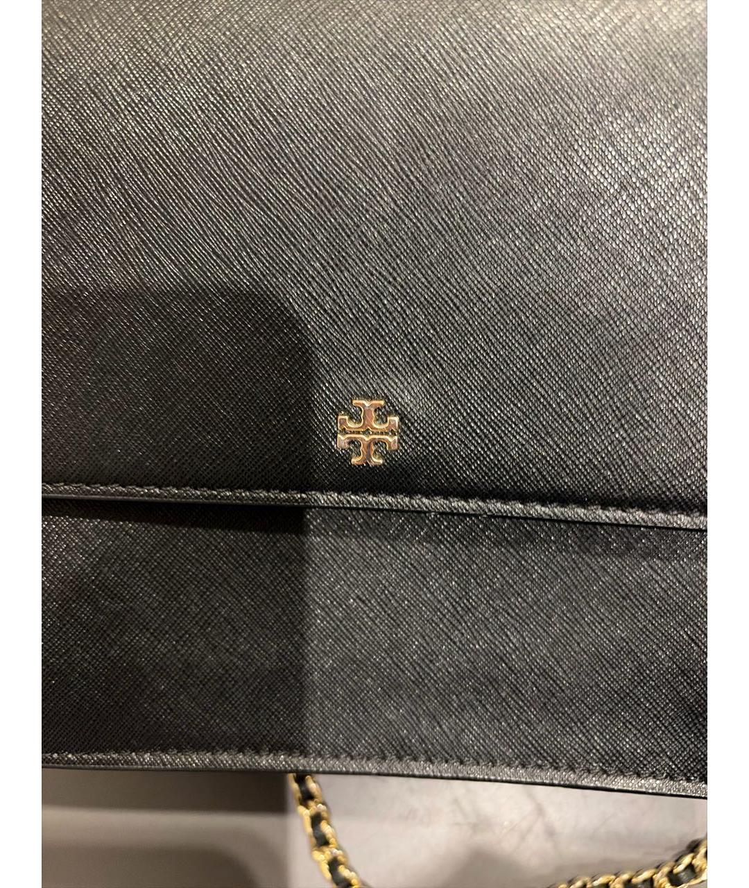 TORY BURCH Черная кожаная сумка через плечо, фото 5