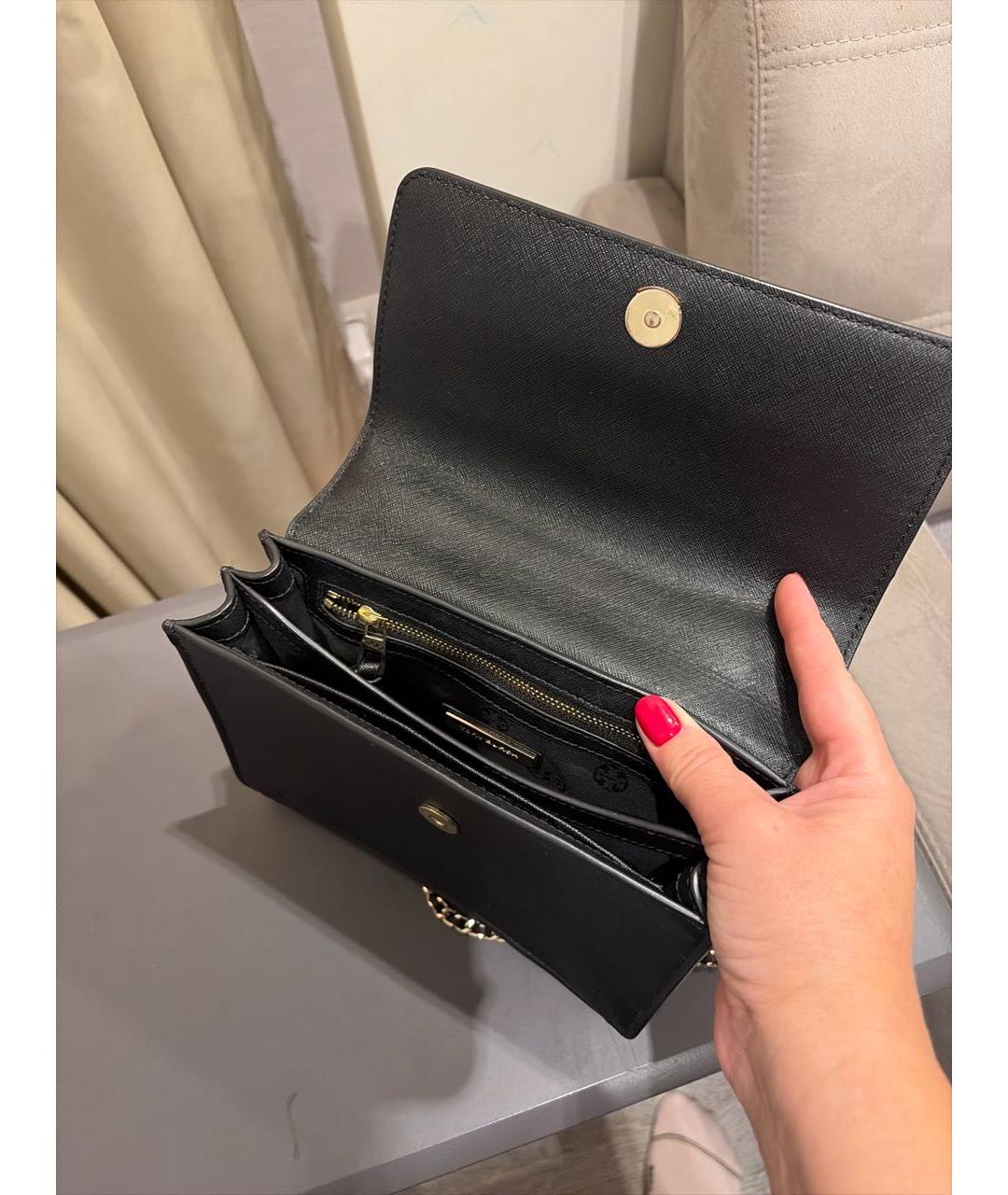 TORY BURCH Черная кожаная сумка через плечо, фото 4