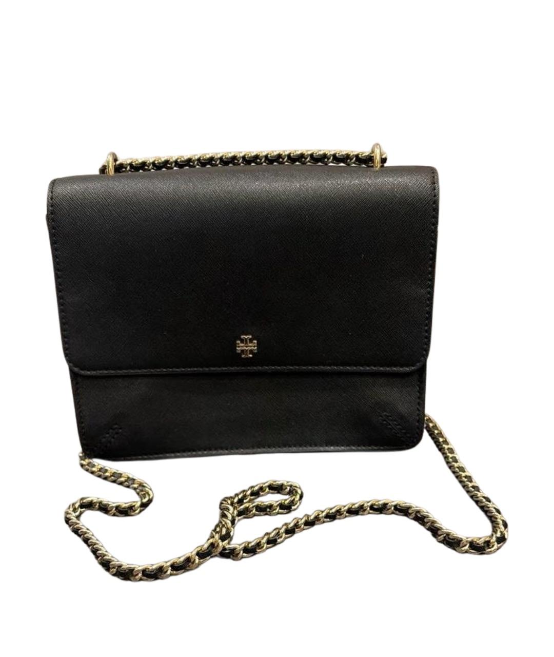 TORY BURCH Черная кожаная сумка через плечо, фото 1