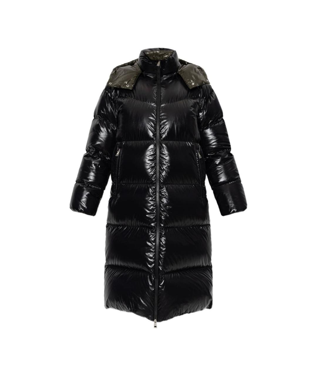 MONCLER Черный полиамидовый пуховик, фото 6
