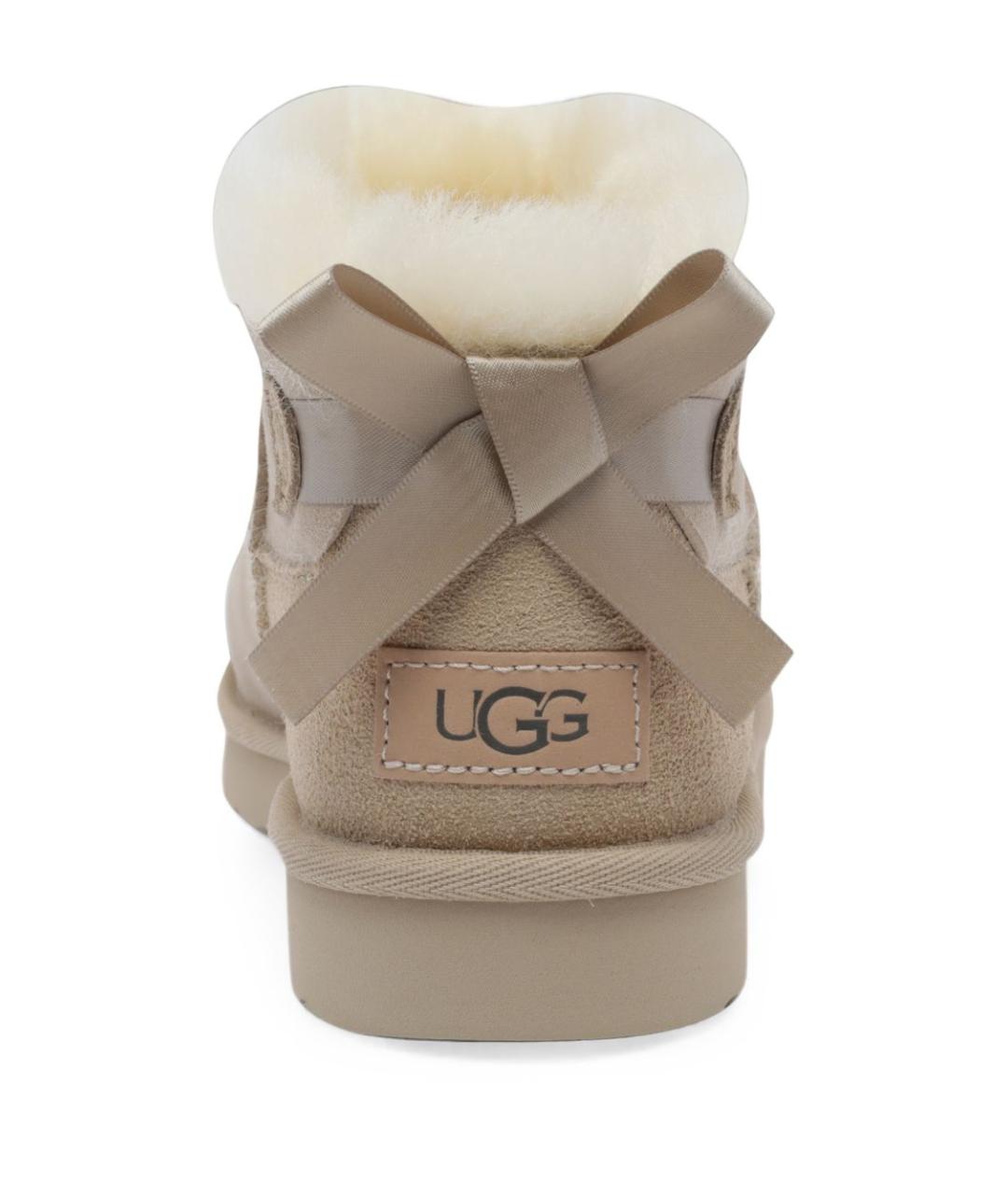 UGG Бежевые замшевые полусапоги, фото 3