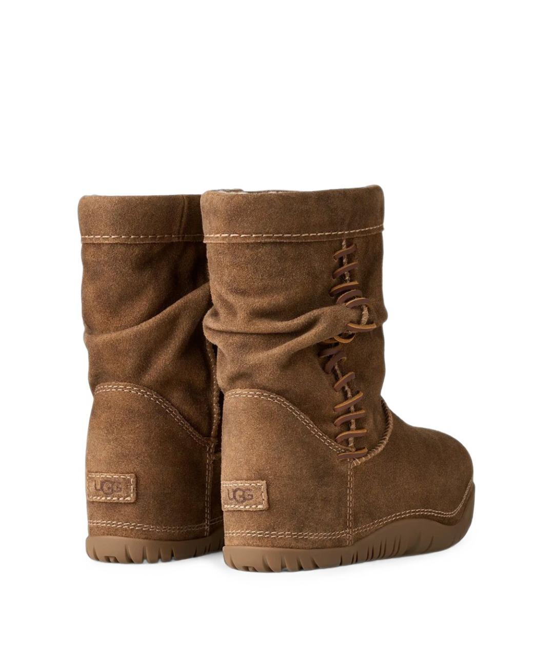 UGG Коричневые замшевые сапоги, фото 4