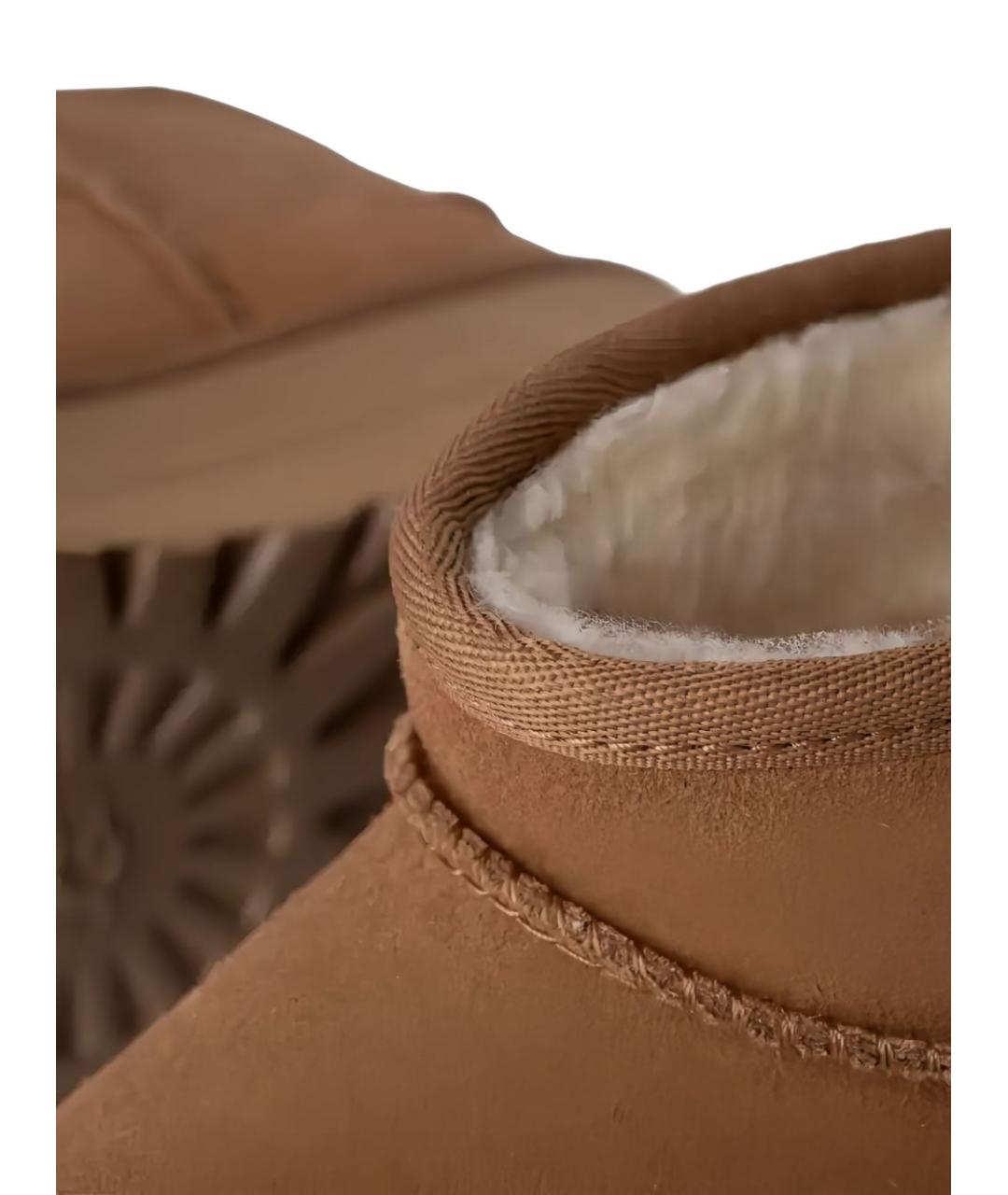 UGG Коричневые замшевые полусапоги, фото 4