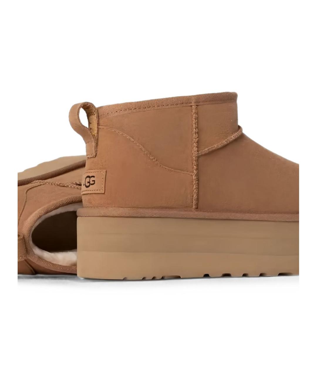 UGG Коричневые замшевые полусапоги, фото 3