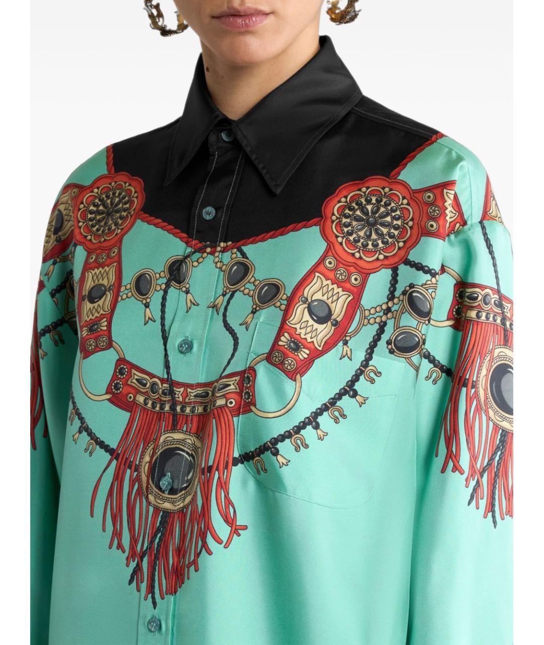 ETRO Мульти шелковая рубашка, фото 3