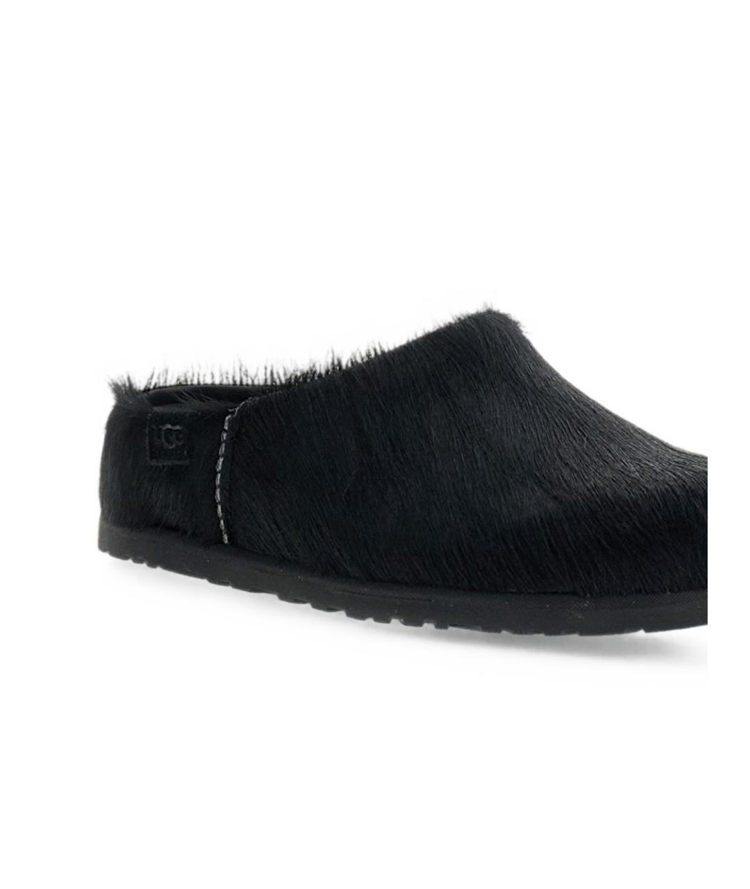 UGG Черные кожаные сабо, фото 3