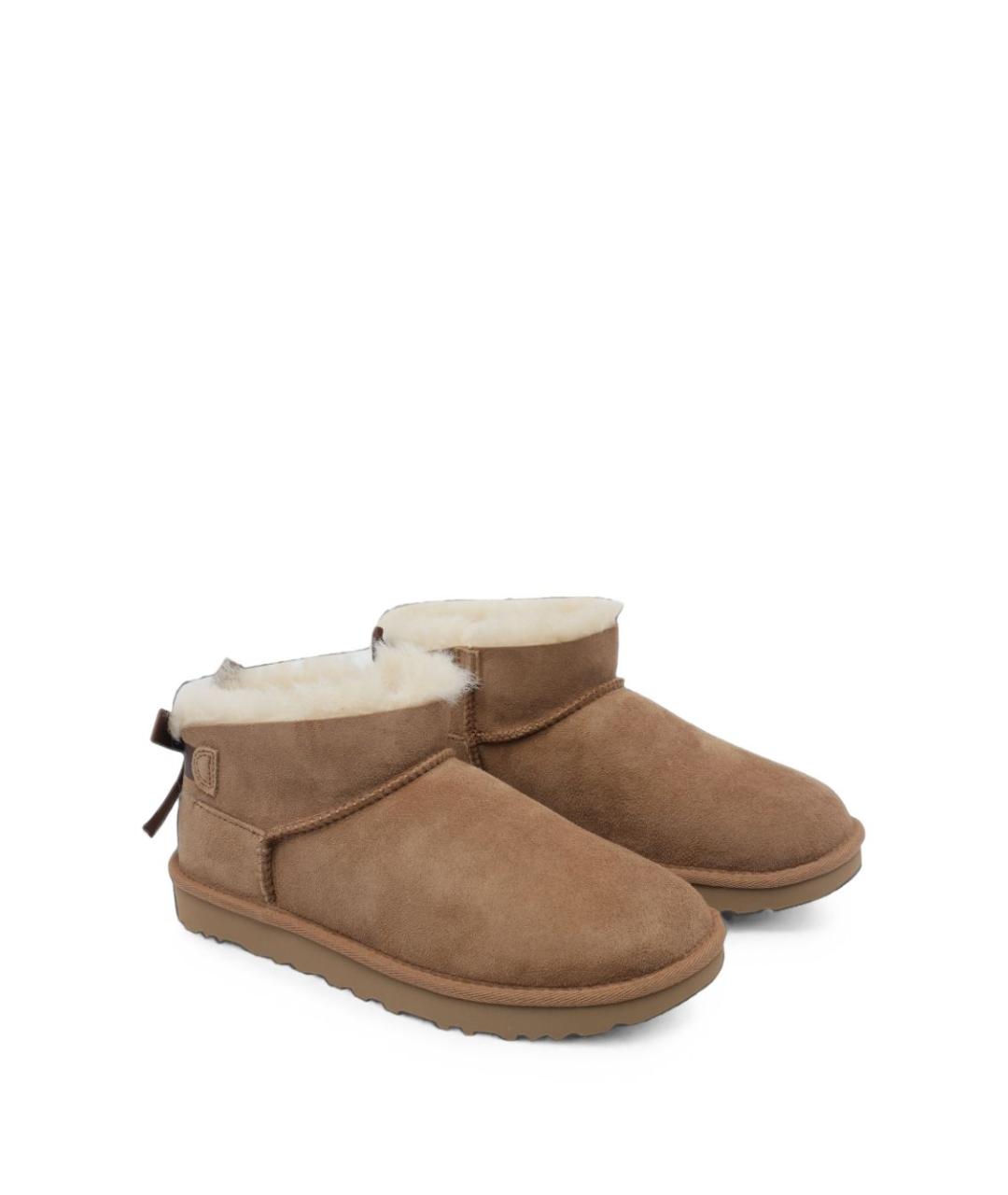 UGG Коричневые замшевые полусапоги, фото 4