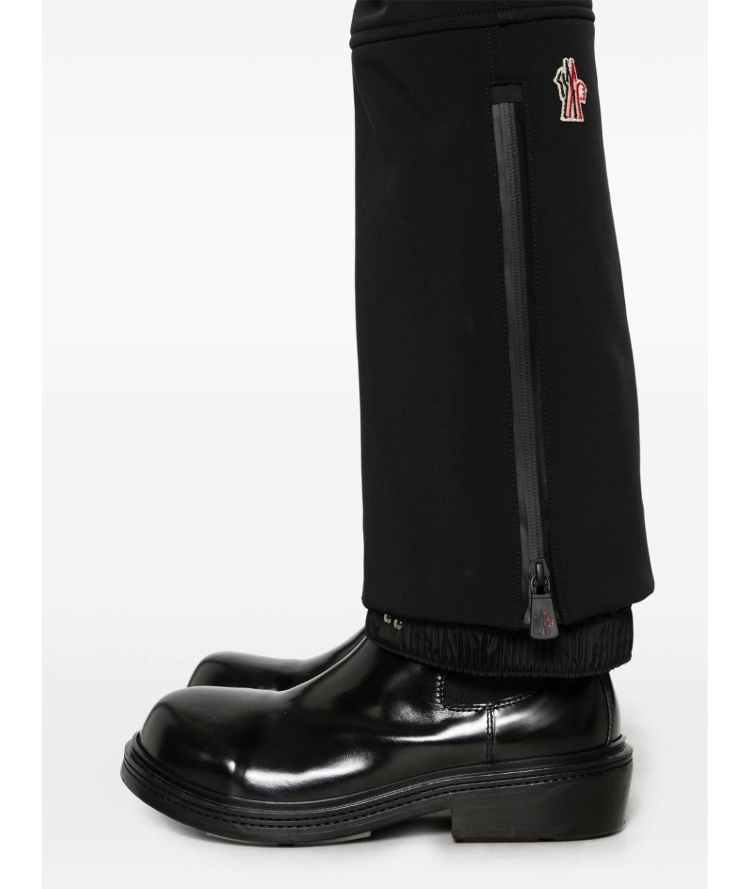 MONCLER GRENOBLE Черные полиэстеровые спортивные брюки и шорты, фото 2