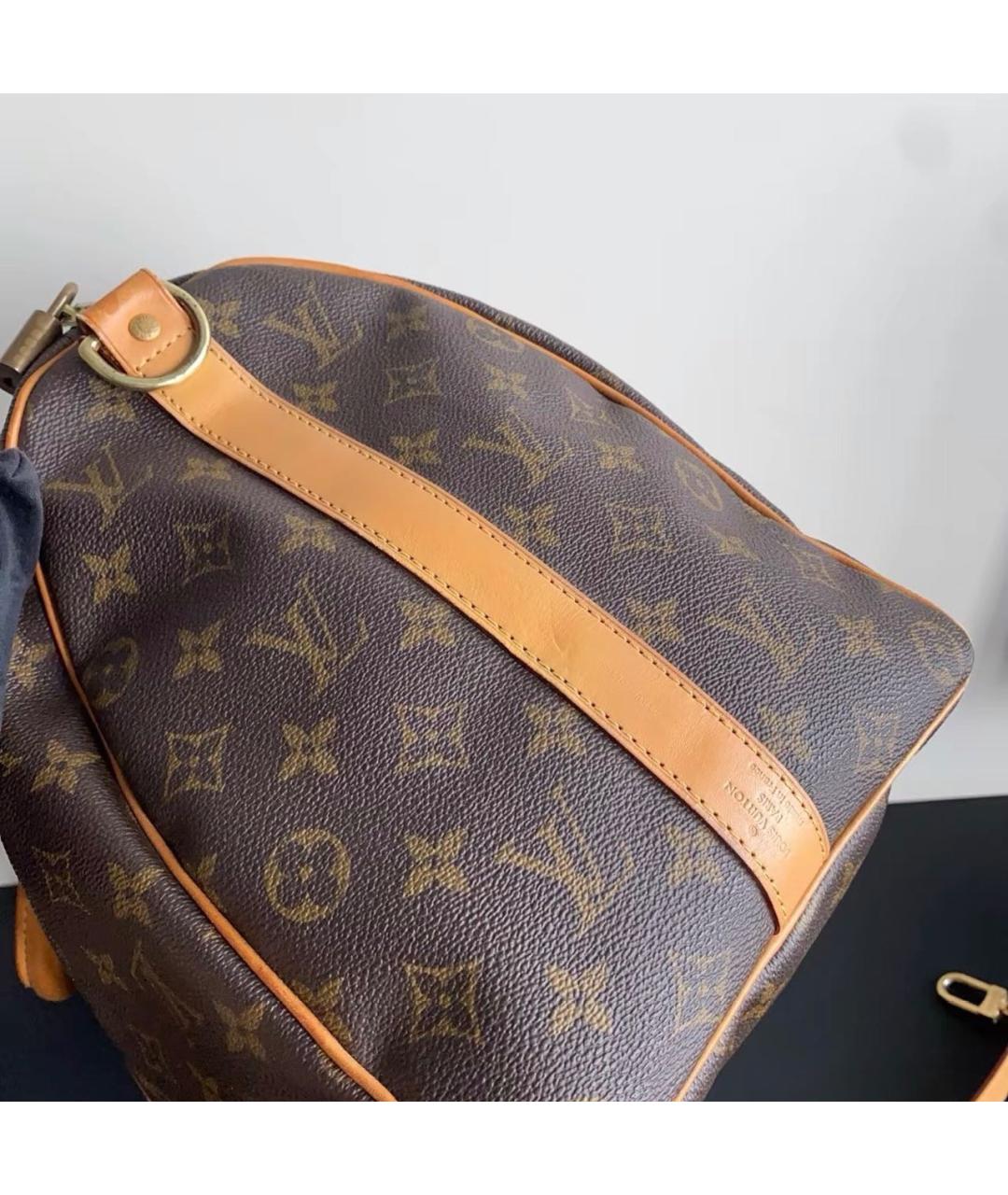 LOUIS VUITTON Коричневая дорожная/спортивная сумка из канвы, фото 5