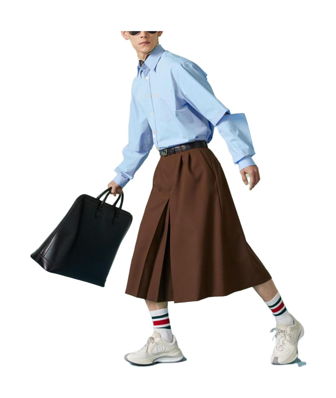 GUCCI Голубая классическая рубашка, фото 2