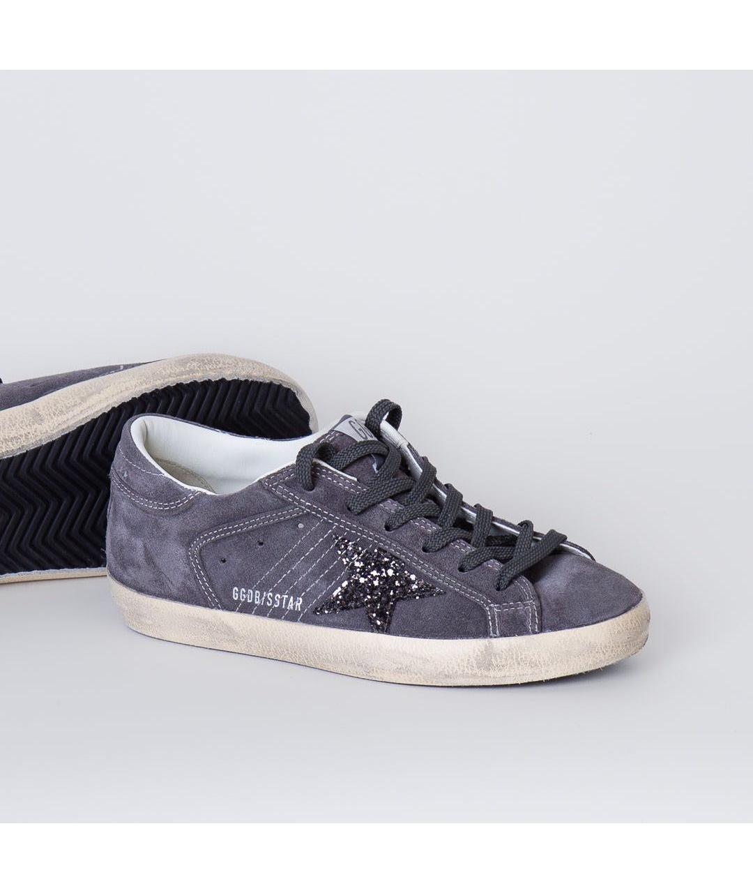 GOLDEN GOOSE Антрацитовые замшевые кеды, фото 3