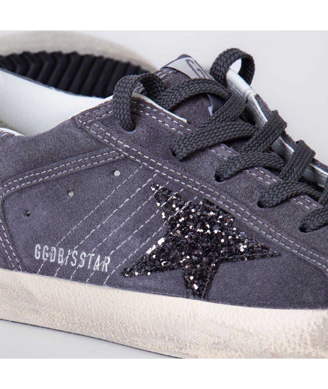 GOLDEN GOOSE Антрацитовые замшевые кеды, фото 4