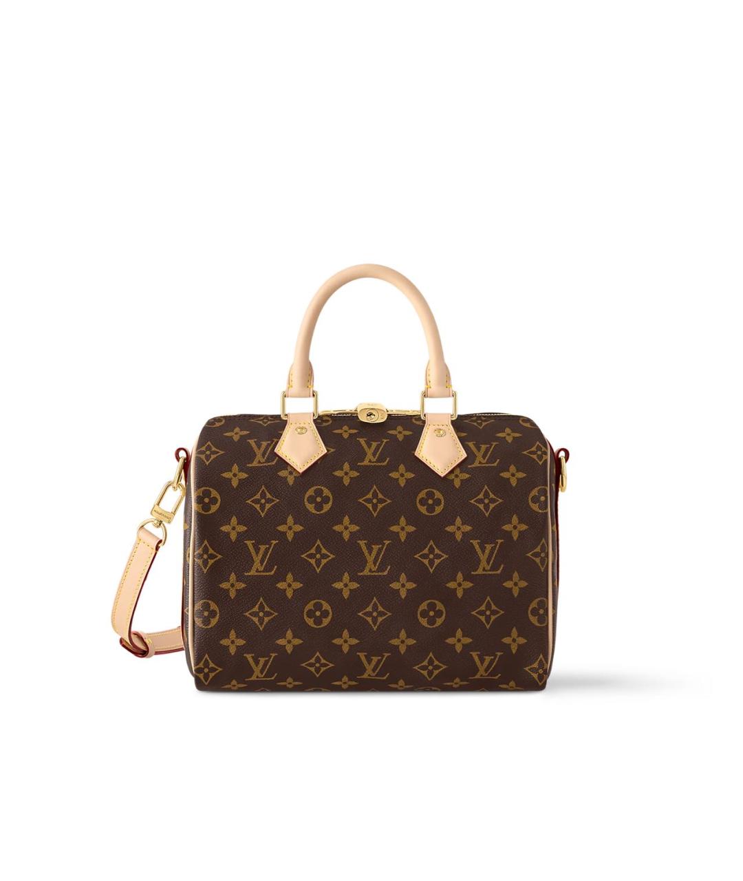 LOUIS VUITTON Коричневая сумка с короткими ручками из канвы, фото 5