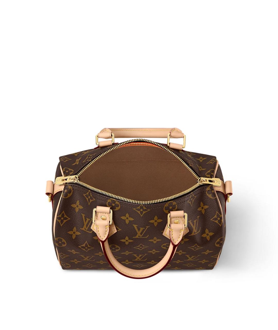 LOUIS VUITTON Коричневая сумка с короткими ручками из канвы, фото 3
