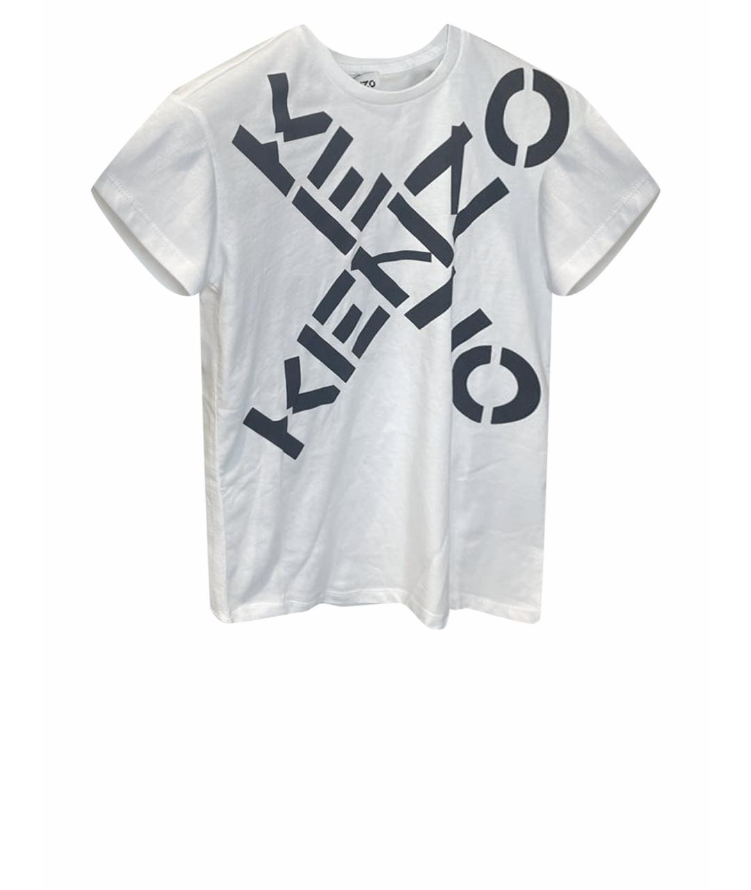 KENZO KIDS Белая хлопковая детская футболка, фото 1