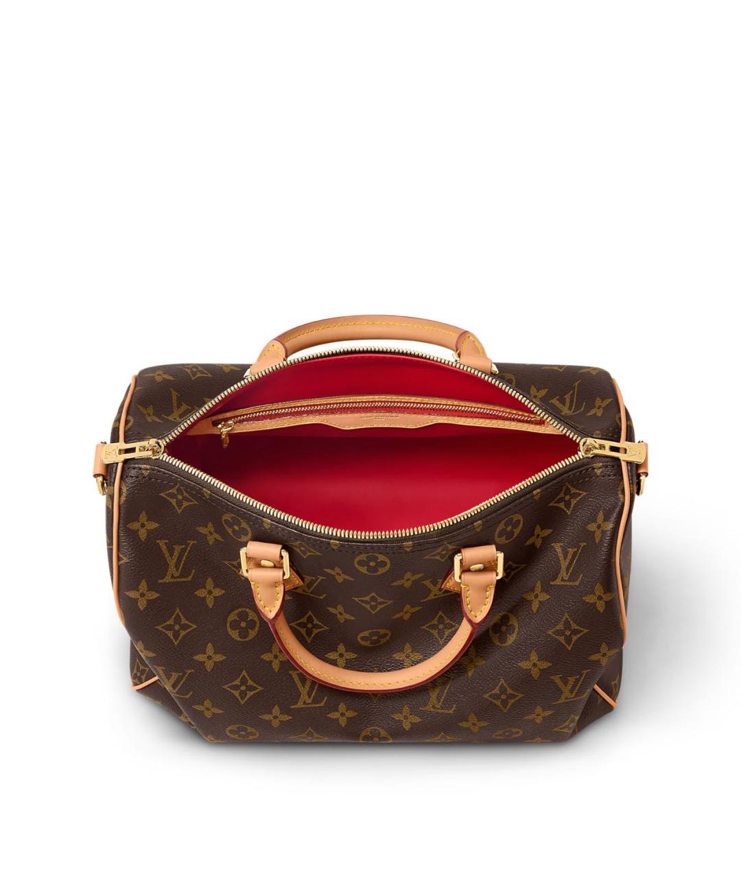 LOUIS VUITTON Коричневая сумка с короткими ручками из канвы, фото 3