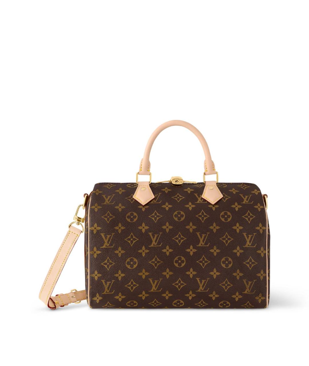 LOUIS VUITTON Коричневая сумка с короткими ручками из канвы, фото 3