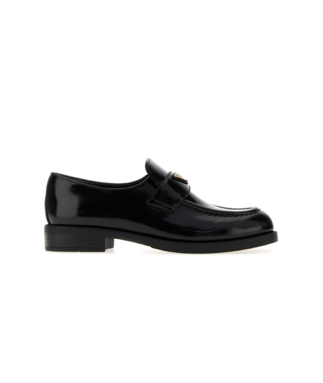 PRADA Черные кожаные лоферы, фото 1
