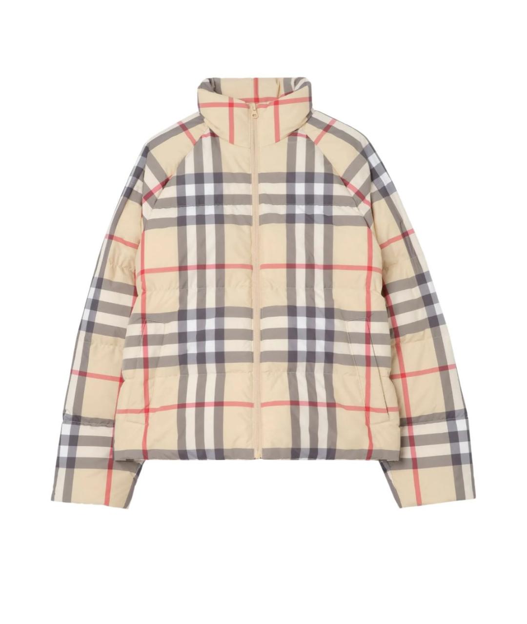 BURBERRY Бежевая нейлоновая куртка, фото 1