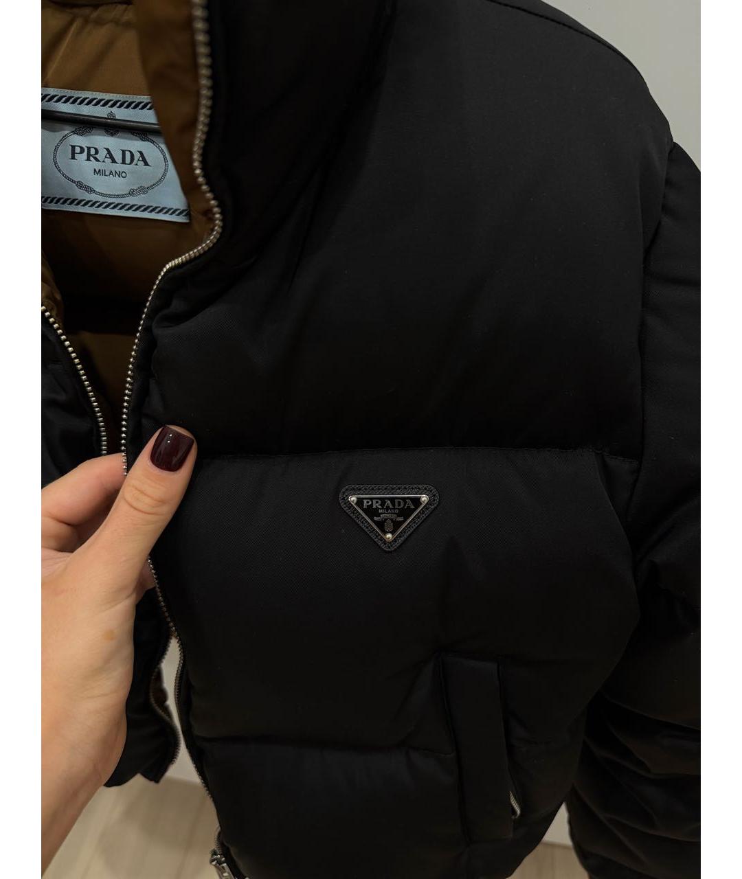 PRADA Черная нейлоновая куртка, фото 4