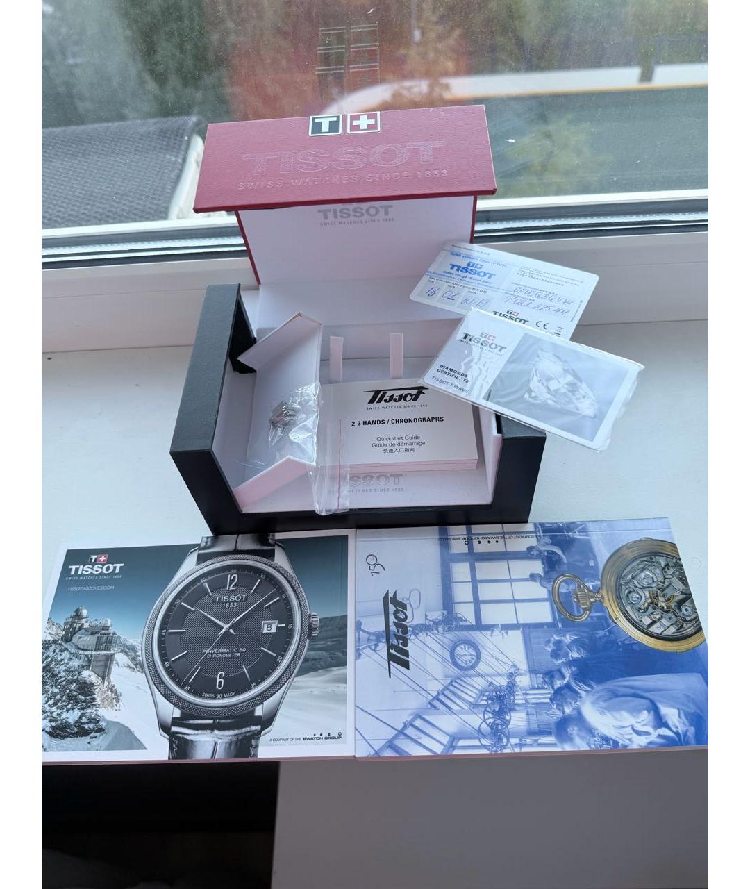 TISSOT Антрацитовые металлические часы, фото 4