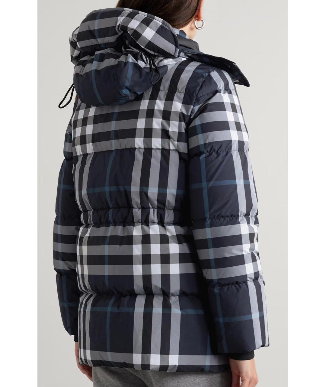 BURBERRY Темно-синий полиэстеровый пуховик, фото 6