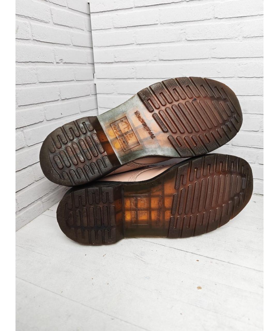 DR. MARTENS Бежевые кожаные ботинки, фото 6
