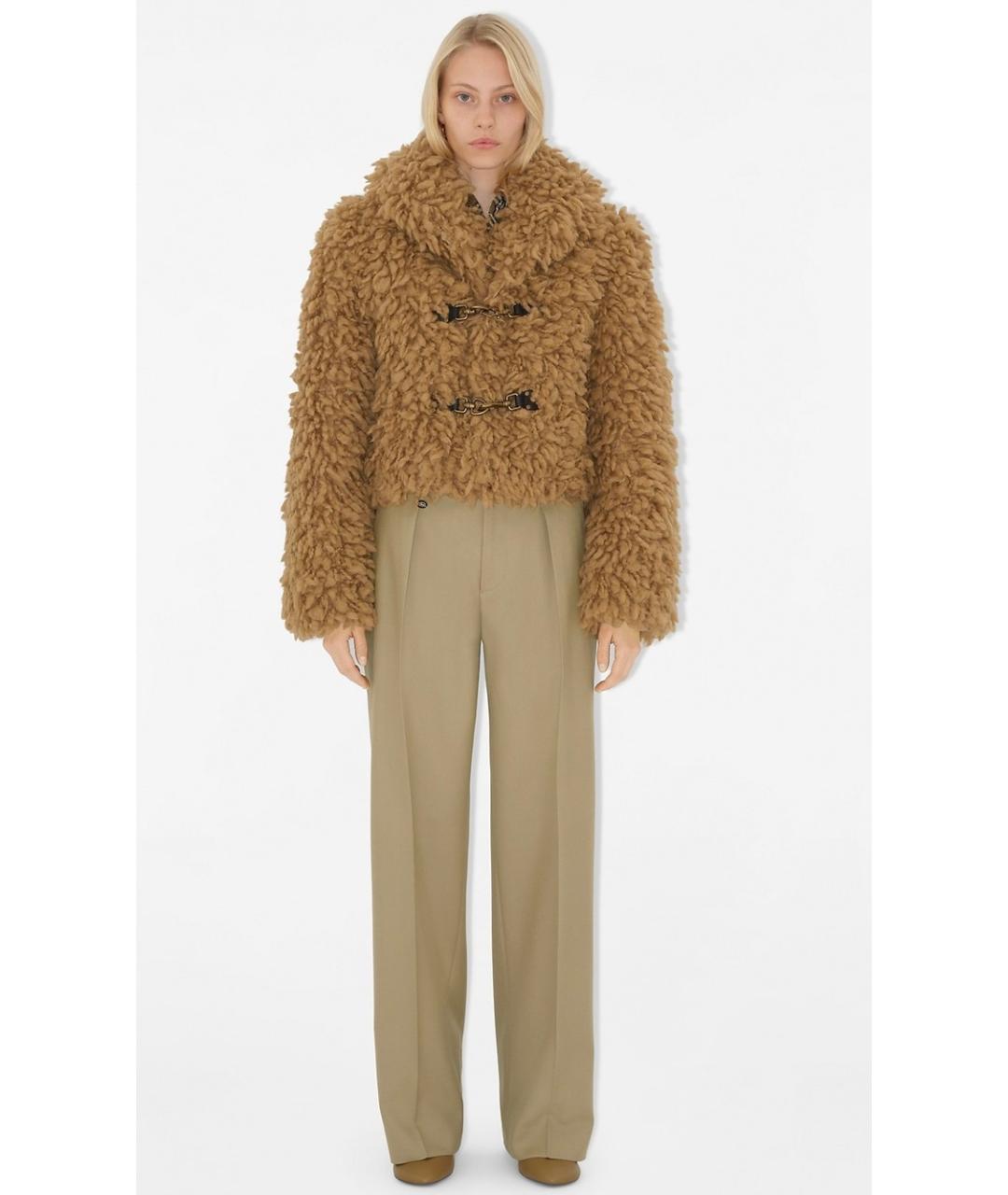 BURBERRY Бежевая шерстяная куртка, фото 7