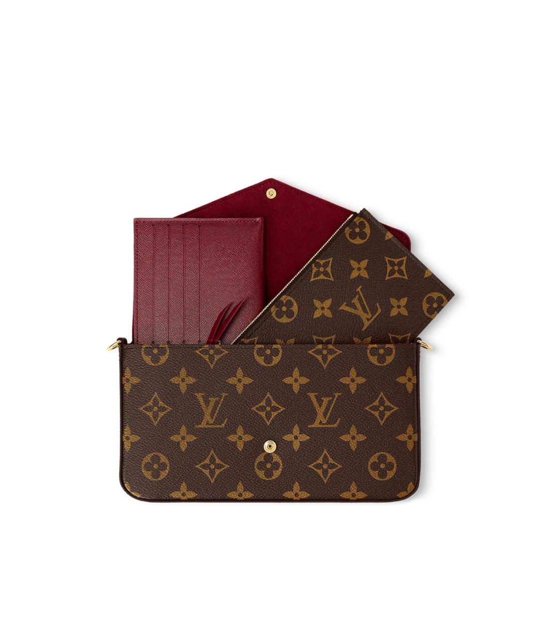 LOUIS VUITTON Коричневая сумка через плечо из канвы, фото 3