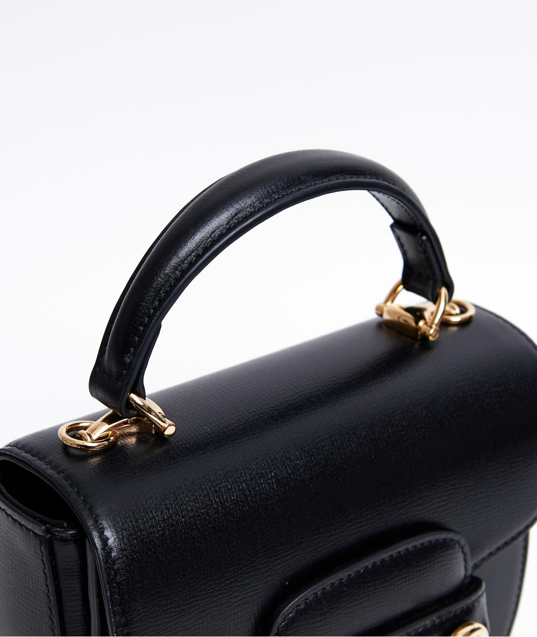 GUCCI Черная кожаная сумка через плечо, фото 4